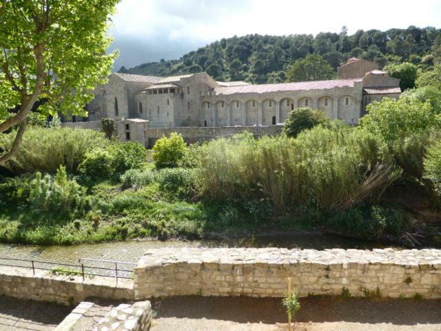 Maison de caractère face à l abbaye de lagrasse Vila Exterior foto